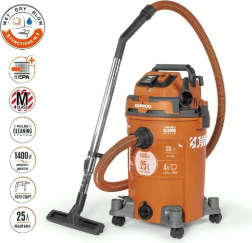 Пылесос строительный с системой очистки DAEWOO DAVC 2500SD Пылесос строительный с системой очистки DAEWOO DAVC 2500SD