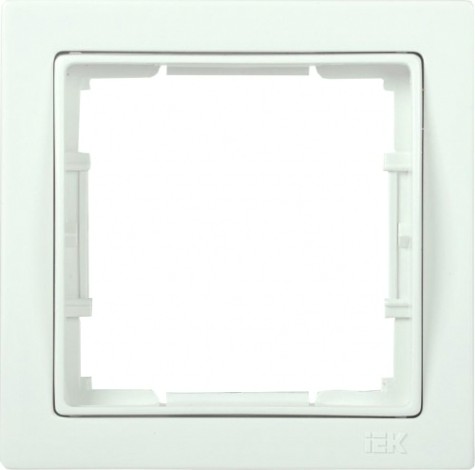 Рамка 1-местная IEK РГ-1-ББ BOLERO белый [EMB12-K01]