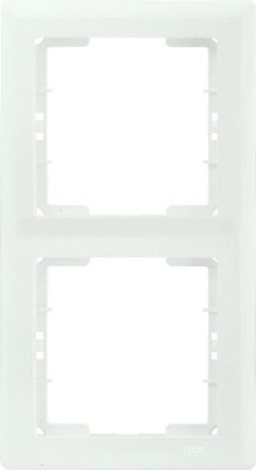 Рамка 2-местная вертикальная IEK РВ-2-ББ BOLERO белый [EMB21-K01]