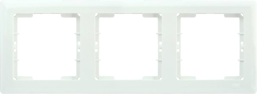 Рамка 3-местная горизонтальная IEK РГ-3-ББ BOLERO белый [EMB30-K01]