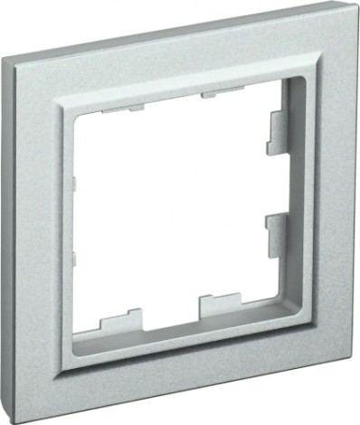 Рамка IEK BRITE РУ-1 1-м алюм. [BR-M12-K47]