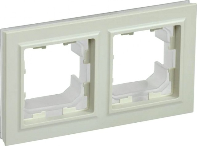 Рамка IEK BRITE РУ-2 2-м ip44 бежевая [BR-M22-44-K10]