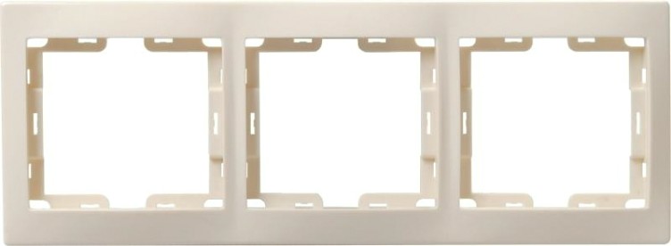 Рамка IEK Кварта РГ-3 3-м горизонт. крем. [EMK30-K33-DM]