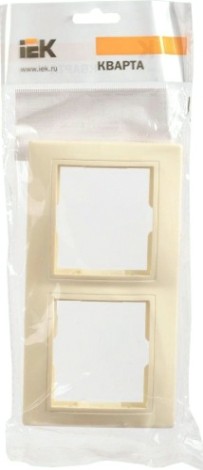 Рамка IEK Кварта РГ-4 2-м горизонт. крем. [EMK20-K33-DM]