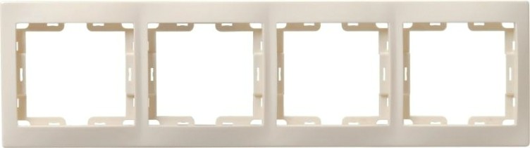 Рамка IEK Кварта РГ-4 4-м горизонт. крем. [EMK40-K33-DM]