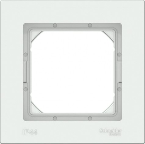 Рамка Systeme Electric AtlasDesign 1-м Aqua ip44 белая ATN440101 [ATN440101]