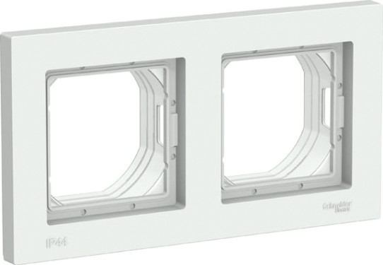 Рамка Systeme Electric AtlasDesign 2-м Aqua ip44 белая ATN440102 [ATN440102]