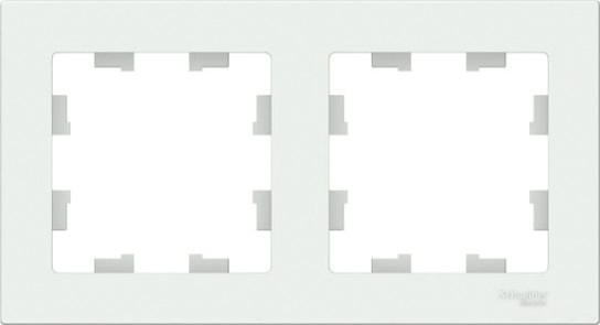 Рамка Systeme Electric AtlasDesign 2-м универсальная, белая ATN000102 [ATN000102]