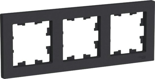 Рамка Systeme Electric AtlasDesign 3-м универсальная, карбон ATN001003 [ATN001003]