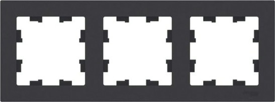 Рамка Systeme Electric AtlasDesign 3-м универсальная, карбон ATN001003 [ATN001003]