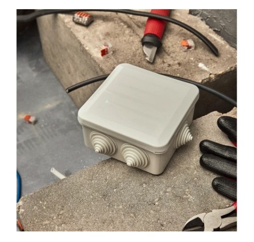 Распаячная коробка REXANT 28-3056 ОУ 100x100x50 мм, IP55 Распаячная коробка REXANT 28-3056 ОУ 100x100x50 мм, IP55