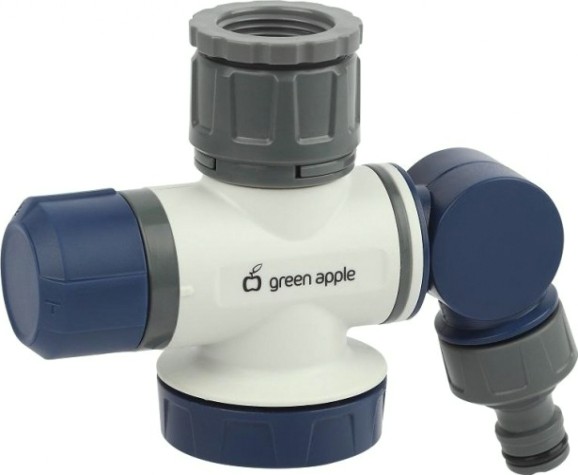 Распределитель GREEN APPLE двухканальный (кран+штуцер) GARP-02