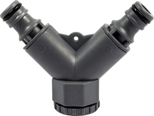 Распределитель QUATTRO ELEMENTI 2-х канальный, внутр. резьба 1/2" и 3/4", пластик [646-027]