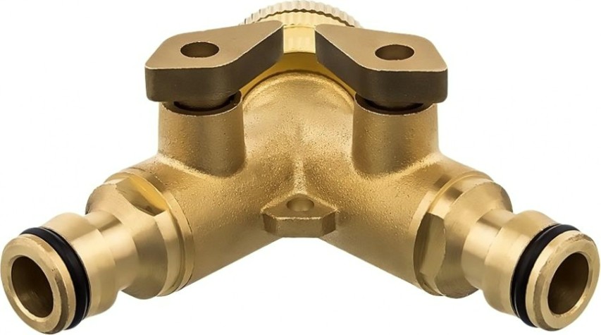Распределитель QUATTRO ELEMENTI 2-х канальный, внутр. резьба 3/4", латунь [246-418]