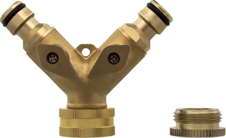 Распределитель QUATTRO ELEMENTI 2-х канальный, внутр. резьба 3/4", латунь [246-418]