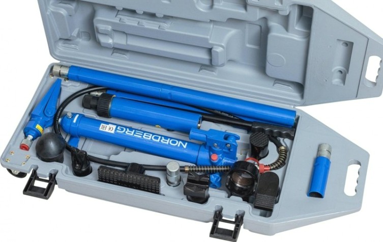 Растяжка рихтовочная NORDBERG N3810N усилие 10 т., в кейсе, 15 предметов [ЦБ-0008594]