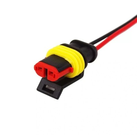 Разъем гнездо автомобильный REXANT 16-0312-9 (уп. 10 штук) DJ7021-1.5-21 с проводом 20см [16-0312-9]