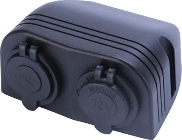 Разъем USB SKIPPER SK-DS6-1021/2023 5В 3.1А и прикуриватель для крепления на приборную панель [SK-DS6-1021/2023]