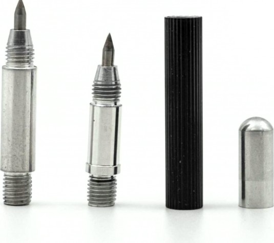 Разметочная чертилка скрайбер двусторонняя Bohre 10х93х135 с победитовыми наконечниками [КБ011019]