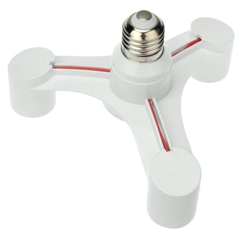 Разветвитель цокольный REXANT 11-8861 Е27-3хЕ27 белый