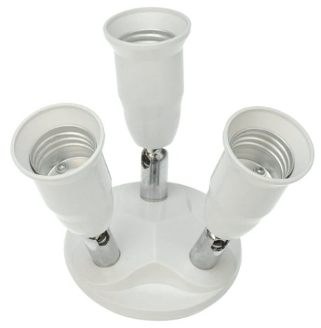 Разветвитель цокольный REXANT 11-8863 Е27-3хЕ27 (поворотный цоколь) белый