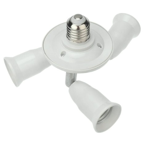 Разветвитель цокольный REXANT 11-8863 Е27-3хЕ27 (поворотный цоколь) белый