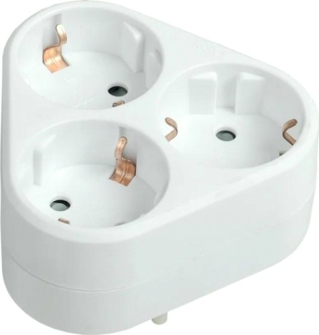 Разветвитель IEK Т-01/03 3-м 16А IP20 Т-01/03 2P+PE треугольн. [WTP10-16-03-Z-K01]