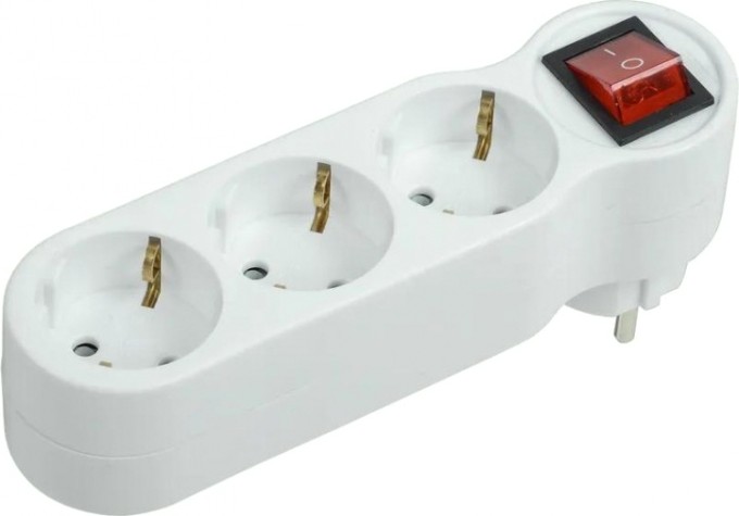 Разветвитель IEK Т-01/03В 3-м 16А IP20 Т-01/03В 2P+PE с выкл. [WTP10-16-03-ZK-K01]