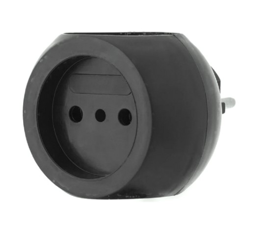 Разветвитель REXANT 11-1063-1 электрический "Шар", 6A б/з, 220B, черный