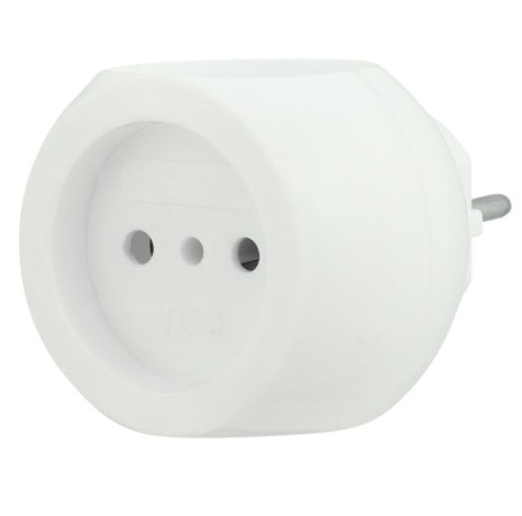 Разветвитель REXANT 11-1063 электрический "Шар", 6A б/з, 220B, белый