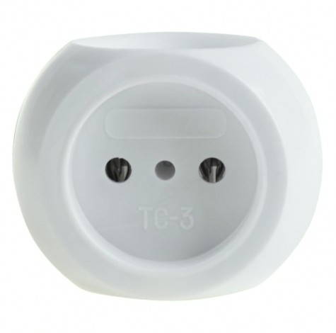 Разветвитель REXANT 11-1063 электрический "Шар", 6A б/з, 220B, белый