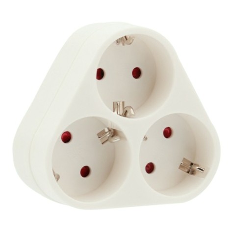 Разветвитель REXANT 11-1069 электрический пирамида 16A с/з белый