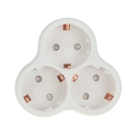 Разветвитель REXANT 11-1069 электрический пирамида 16A с/з белый