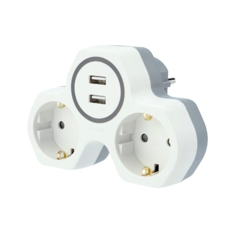 Разветвитель REXANT 11-1089 электрический 16A с/з и защитными шторками, USB