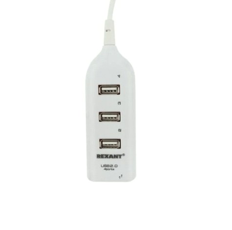 Разветвитель REXANT 18-4105-1 USB 2.0 на 4 порта белый Разветвитель REXANT 18-4105-1 USB 2.0 на 4 порта белый