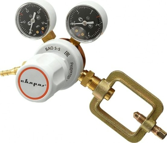 Редуктор ацетиленовый СВАРОГ БАО-5-5 крупногабаритный, алюминий (95623) [00000095623]