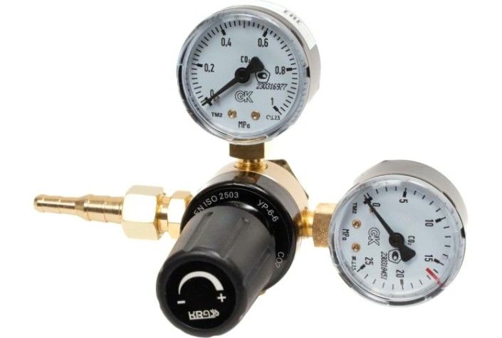 Редуктор углекислотный KRASS УР 6 6 15/0,6 МПа, 15 м3/ч ПОВЕРЕННЫЙ [2117616PV]