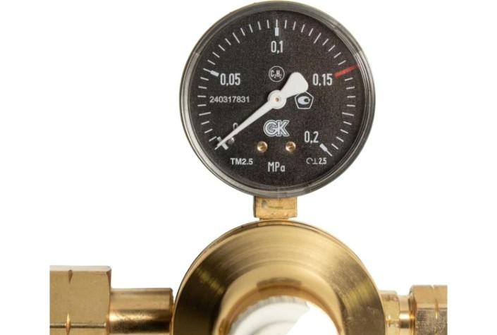 Регулятор ацетиленовый KRASS САО-10 сетевой 1,2/0,1 МПа, 10 м3/час [2722003]