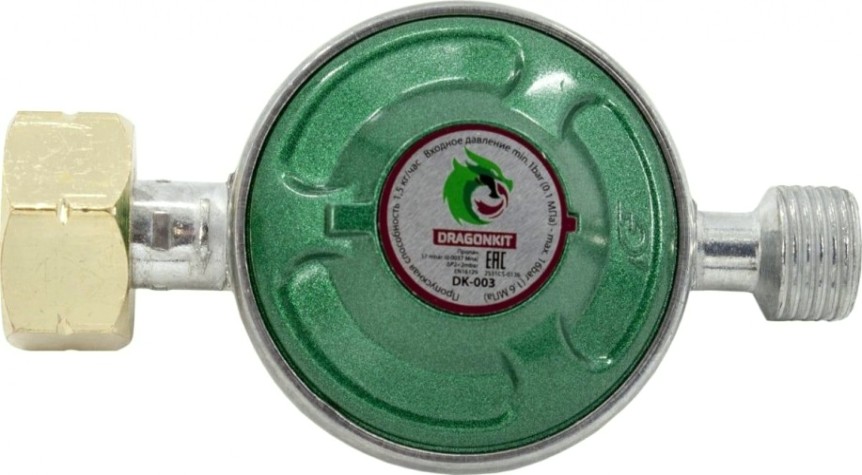 Регулятор давления газа DRAGONKIT DK-003 ("Лягушка") (выход резьба 1/2) [00-00002764]