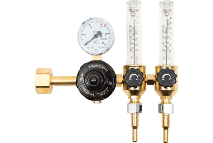 Регулятор расхода газа KRASS У 30/АР 40 КР Р2 для углекислоты и аргона ПОВЕРЕННЫЙ [2133501PV]