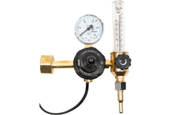 Регулятор расхода газа KRASS У 30/АР 40 КРП Р 36V для углекислоты и аргона ПОВЕРЕННЫЙ [2133502PV]