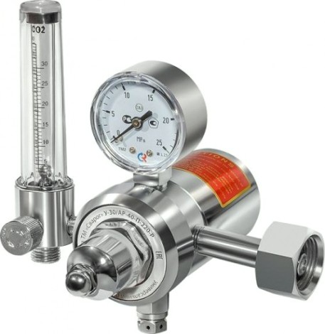 Регулятор расхода СВАРОГ У-30/АР-40-П-220-Р с ротаметром и подогревателем 220 В [00000096518]