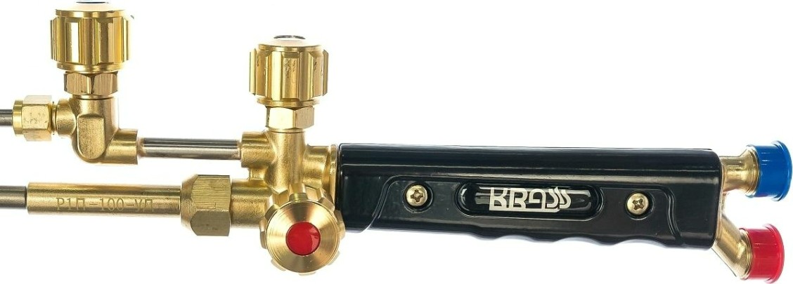 Резак пропановый KRASS Р1П-100-УД удлинен. (вент. до 100 мм) L=765 мм, вн № 1,2,3,4 [2117531]