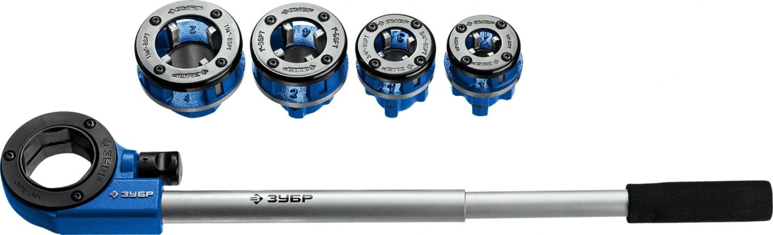 Резьбонарезной комплект ЗУБР 28270-Н4 от 1/2" до 1 1/4" [28270-H4_z01]