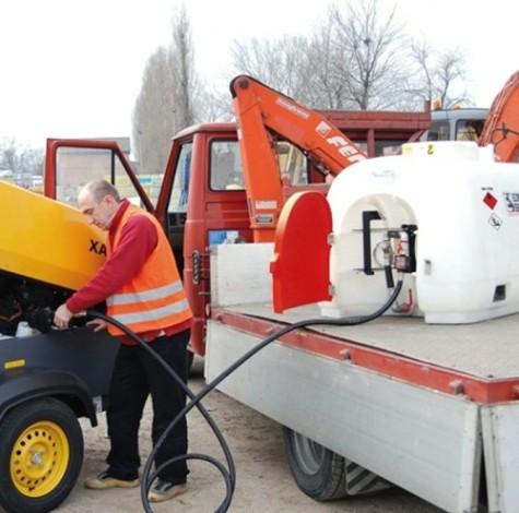 Резервуар мини АЗС PIUSI Hippotank 960 ДТ насос 12В-70 л/мин, 5 м шланг, цифр. счетчик, пист