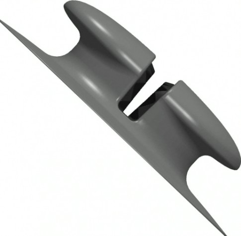 Роульс якорный SKIPPER армированный полиамид, ПВХ, 230x190 мм, черный [SK-21230]