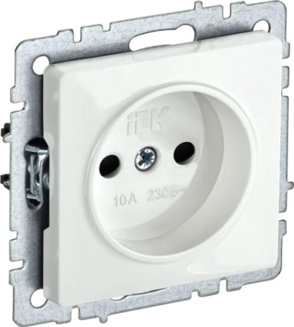 Розетка IEK BRITE РС10-1-0 10а без защ. шторок [BR-R10-10-K01]