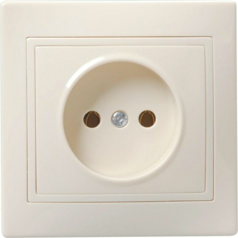 Розетка IEK Кварта 1-м сп 10а ip20 без заземл. крем. [ERK13-K33-10-DM]