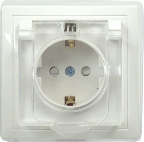 Розетка IEK Кварта Рсбш10-3 сп 16а ip44 с заземл., шторки с крышкой [ERK70-K01-10-DM-44]