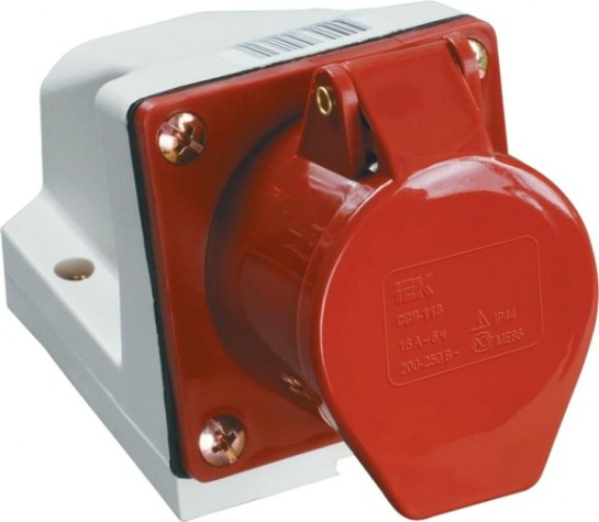 Розетка IEK ССИ-114 оп 16а 380в 3p+pе ip44 [PSR12-016-4]